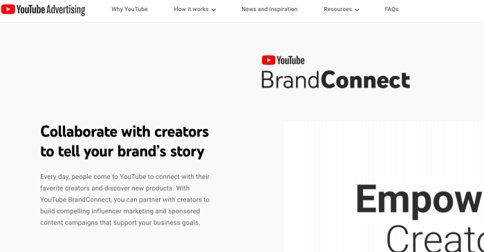  YouTube Brand Connect