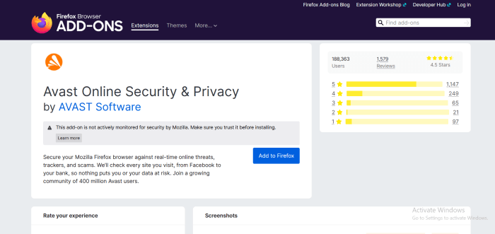 Avast Online Security and Privacy