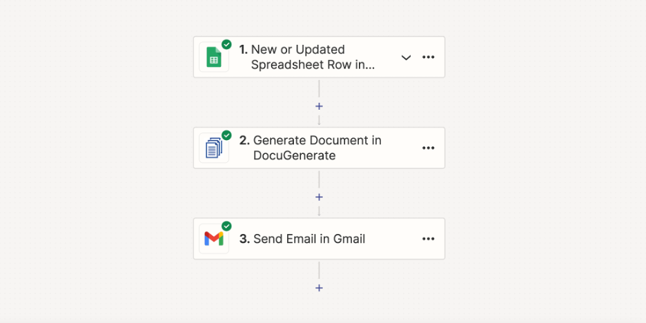automate pdf generation with Zapier and DocuGenerate