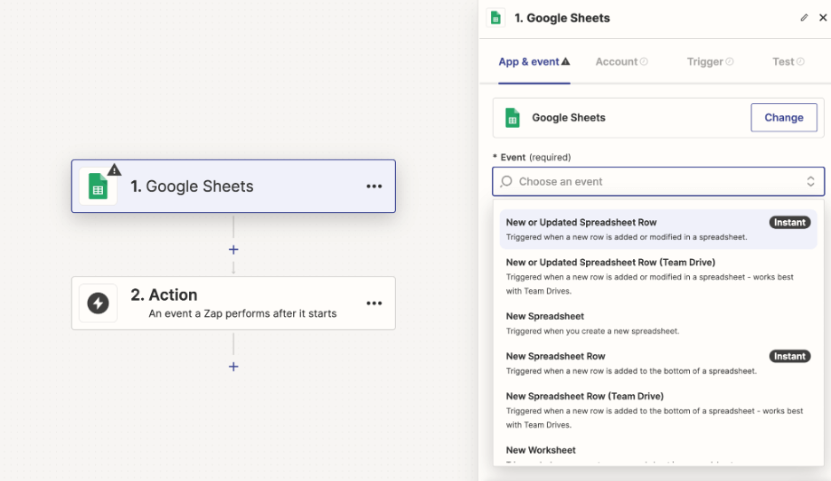 google sheet trigger