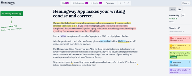 hemingway editor